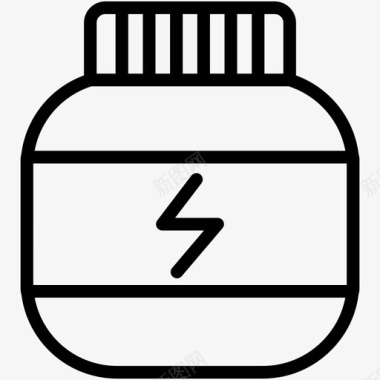能量饮料健身葡萄糖图标图标