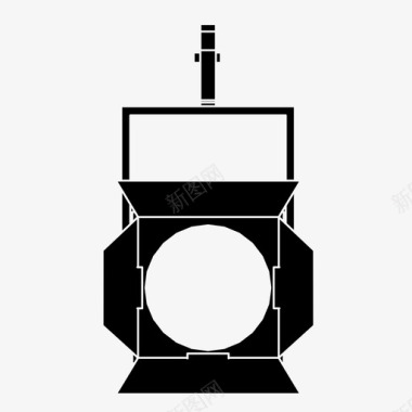 电视雪花布景灯电影院电影图标图标
