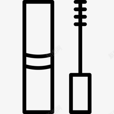 指甲美容睫毛膏美容刷子图标图标