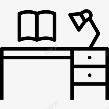 书桌书房家装大纲图标图标