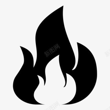 火壁炉火焰图标图标