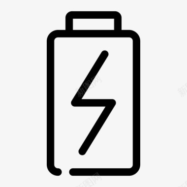 纯色移动电源电池充电能量图标图标