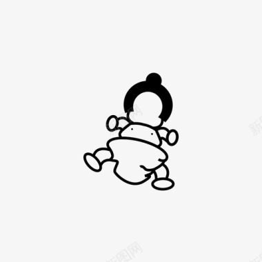 相扑宝宝拳击手日本人图标图标