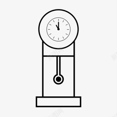 祖父时钟钟表时间图标图标