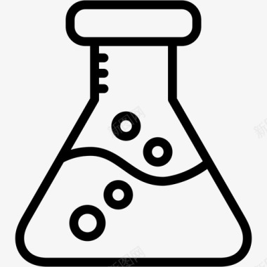 研究物质erlenmeyer烧瓶化学实验室图标图标