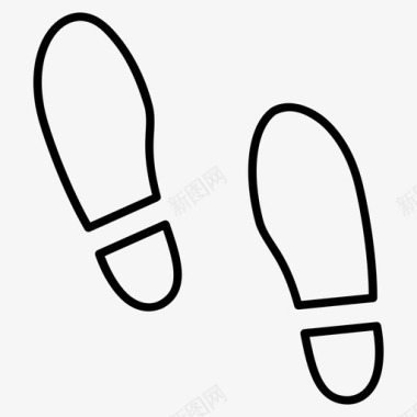 脚印鞋印台阶图标图标