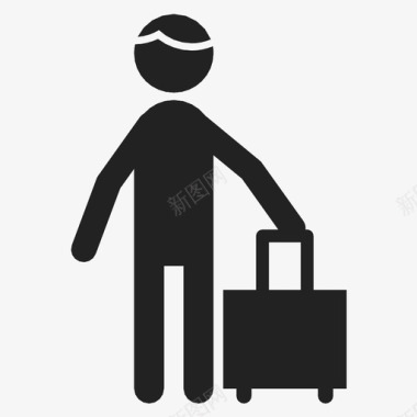 快乐之旅假期行李图标图标