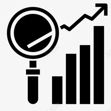 增长市场调查客户需求图标图标