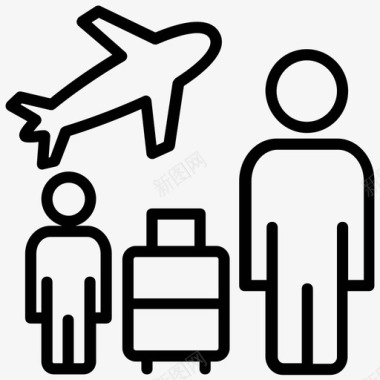 旅游免扣旅程商务旅行旅游图标图标
