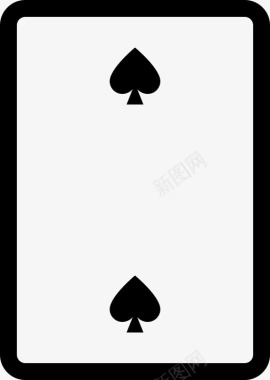 两个黑桃牌玩图标图标