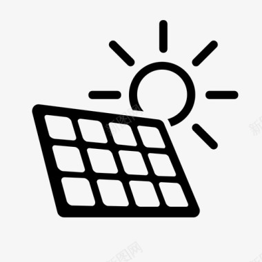 太阳能板太阳能绿色能源太阳能板图标图标
