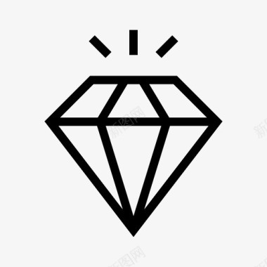 钻石珠宝服务灯图标图标
