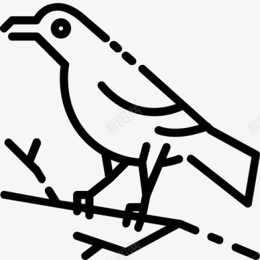 乌鸦小鸟死亡图标图标