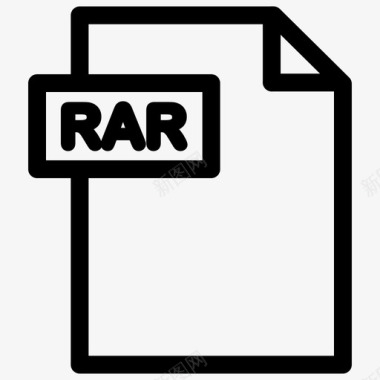 RAW格式rar格式压缩文件rar文档图标图标