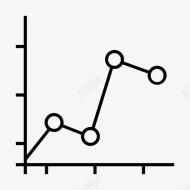 业绩展板折线图业务图表图标图标