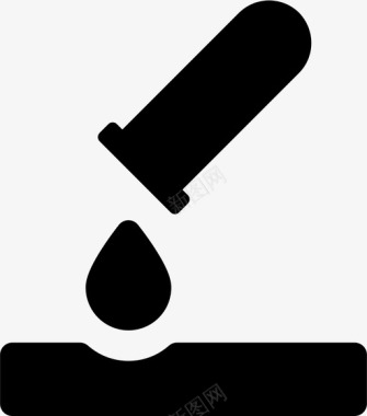 液体填充酸化学液滴图标图标