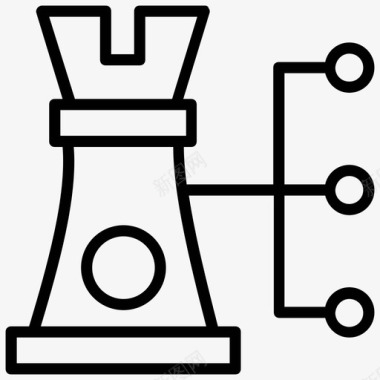 战略地图国际象棋商业战略企业战略图标图标