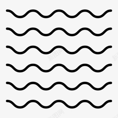 海浪海洋图案图标图标