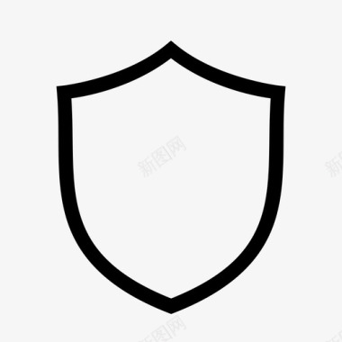 安全标识标牌盾牌保护安全图标图标