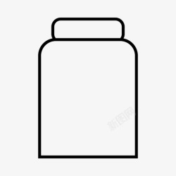 储藏罐罐子容器储藏室图标高清图片