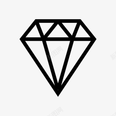 钻石珠宝服务灯图标图标