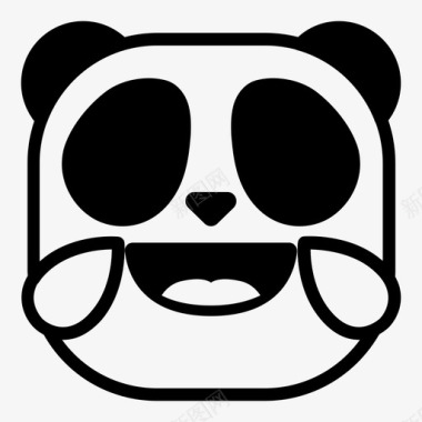 笑熊猫滴表情图标图标