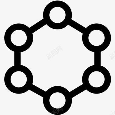 科技白色结构原子分子图标图标