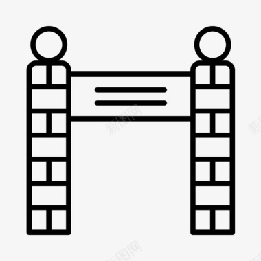 以德立学学校建筑学院图标图标