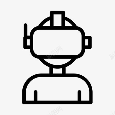 虚拟现实护目镜小工具人图标图标