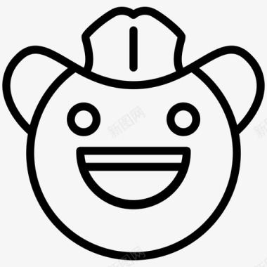 笑的小朋友牛仔表情表情笑图标图标