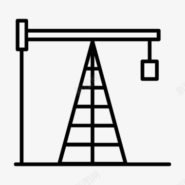 石油井架原油压裂图标图标