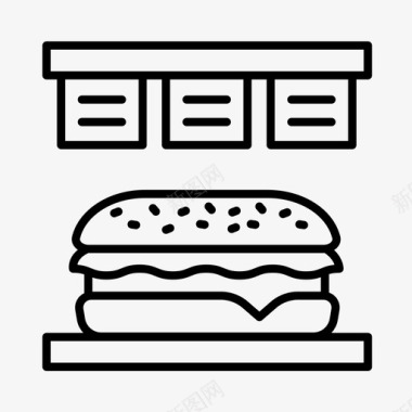 三明治店餐厅食物图标图标