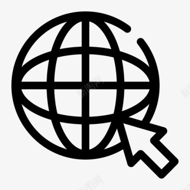 全球点击互联网图标图标