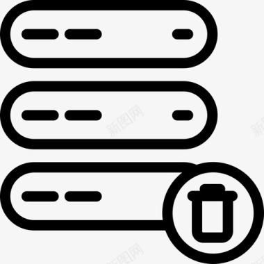 垃圾删除图标删除服务器数据数据库图标图标