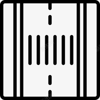道路施工用品交叉口布局道路图标图标