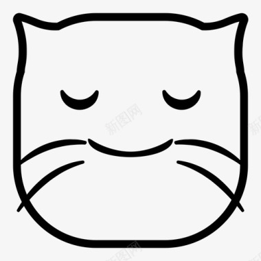 夸张表情猫微笑猫表情符号韩娜表情猫版图标图标
