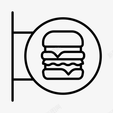 餐厅汉堡店咖啡厅图标图标