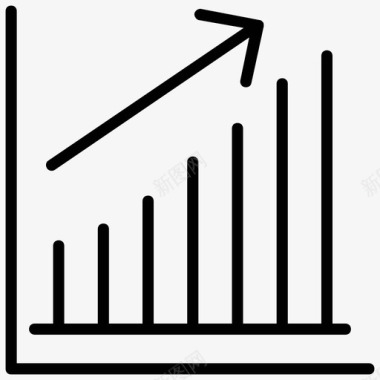 项目进度图增长图分析条形图图标图标