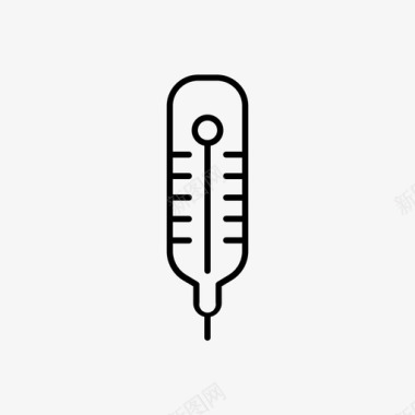 医院版面体温计医生发烧图标图标