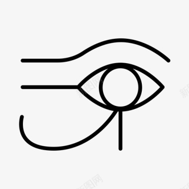 埃及眼古埃及荷鲁斯之眼图标图标