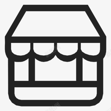 应用程序商店的标志小商店柜台小市场图标图标