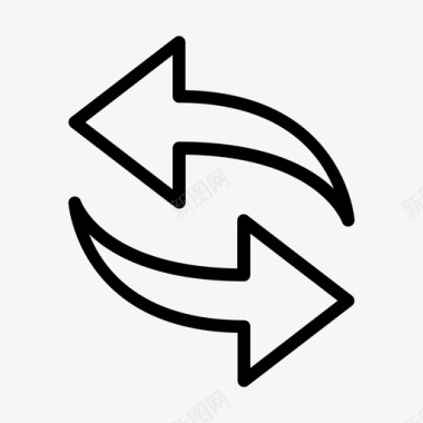 向左旋转刷新箭头旋转无序播放图标图标