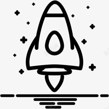 太空火箭发射航天飞机图标图标