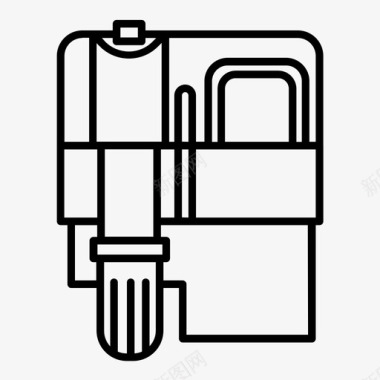 过滤滚刀电力过滤器水族馆设备图标图标