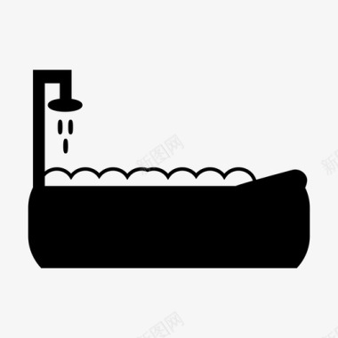 洗澡浴室浴缸图标图标