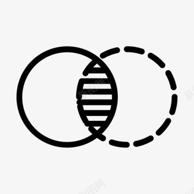 交集分析图表图标图标