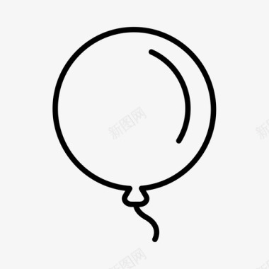 小气球气球生日庆祝图标图标