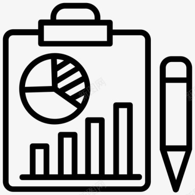 营销计划商业报告财务计划图标图标