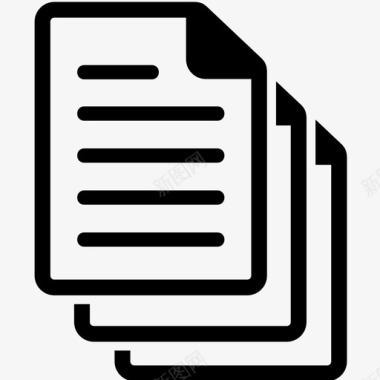 别针纸张文件数据办公室图标图标