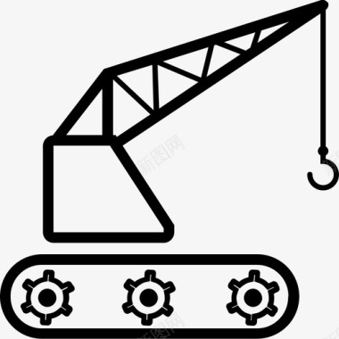 起重机建筑施工机械图标图标